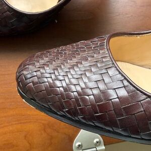 Cole Haan Nike Air Brown Woven Leather Heels, 8 1/2B